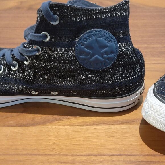 Converse All Star Chuck Taylor Dobby Weave High Tops Men’s 11 / Women’s 13 - Picture 4 of 7